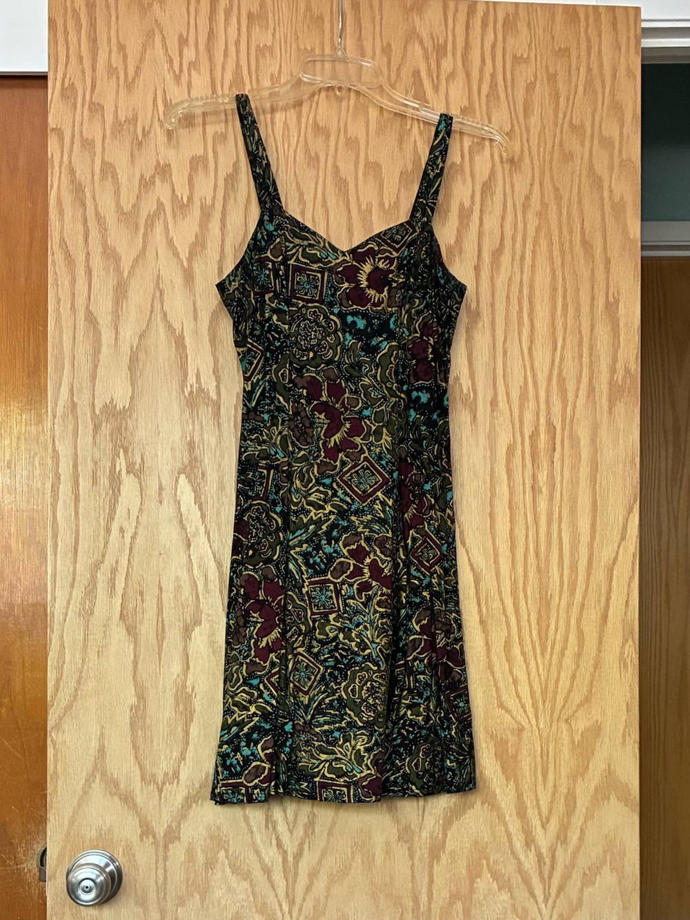 Elegant Multicolor Patterned Dress Size 3/4